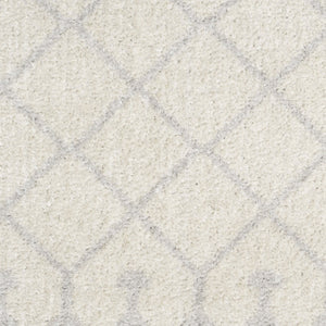 HomeRoots 8' Gray And Ivory Moroccan Washable Round Rug - Durable, Stylish, and Easy-Care for Everyday Living Spaces 532908
