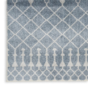 Moroccan Motif Power Loomed Washable Polypropylene Area Rug for Living and Dining Room Decor