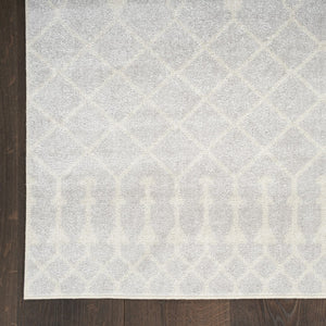 HomeRoots 9' Gray and Ivory Moroccan Area Rug - Stylish, Washable, Durable Design for Modern Living Spaces 9' X 12' 532911