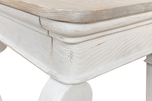 Sarreid Betto Bungalow Nightstand - Elegant White Base With Moonskin Top - Stylish Pine Wood Storage Solution White  53291