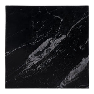 Butler Specialty Braylon Stylish Square Marble & Wood End Table With Sturdy X Base For Modern Living Room Decor Black Mango Solids,Marble,Mdf 5329414-butler