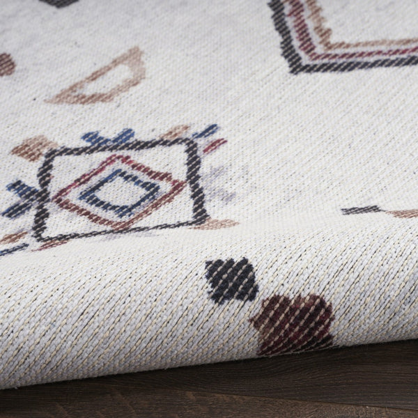 HomeRoots 5' Gray and Brown Geometric Area Rug - Stylish, Washable, Modern Design for Living Spaces and More 5' X 8' 532996