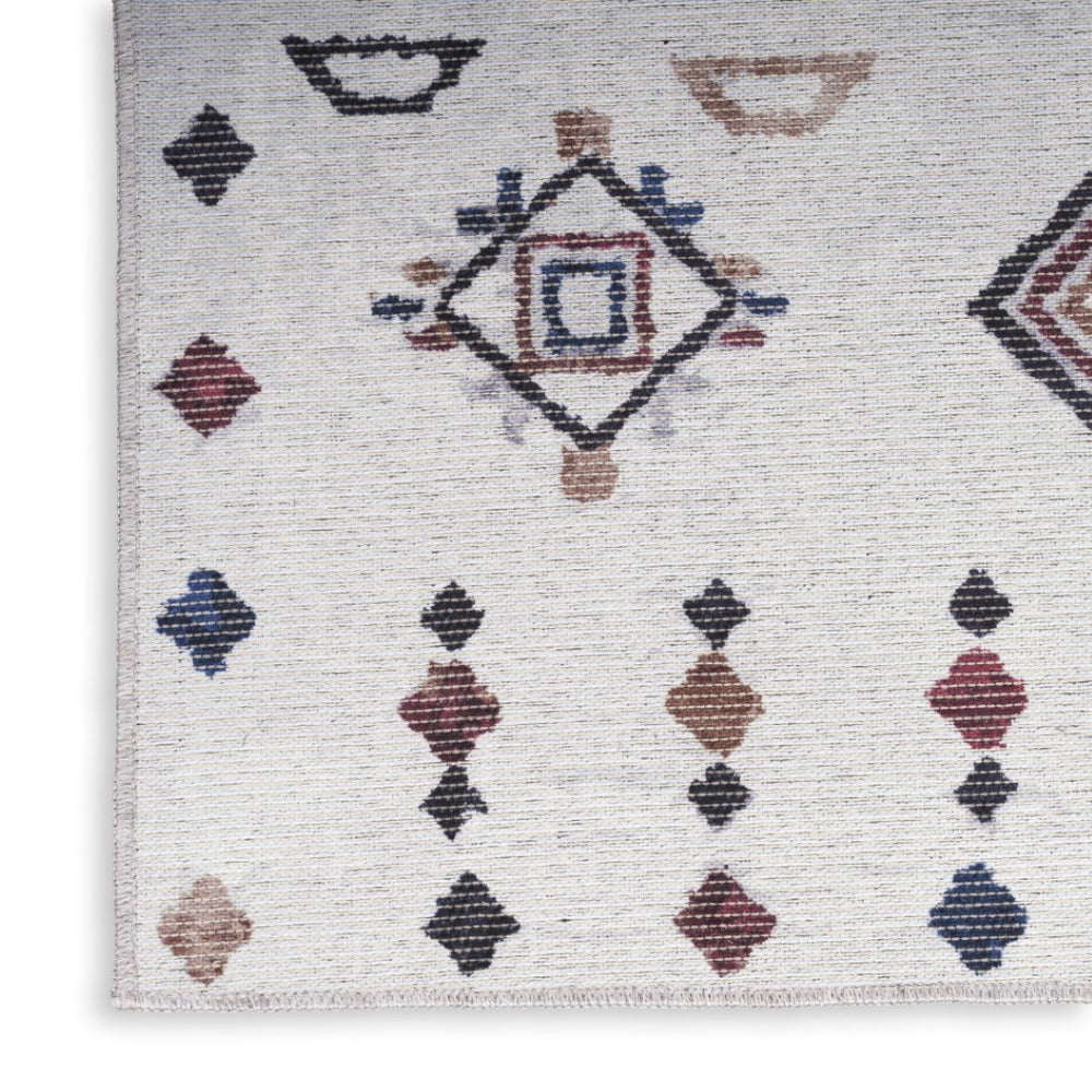HomeRoots 5' Gray and Brown Geometric Area Rug - Stylish, Washable, Modern Design for Living Spaces and More 5' X 8' 532996