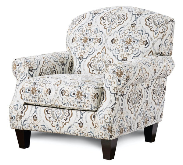 Fusion Bates Glenville Cascade Accent Chair - Stylish Multi-pattern Upholstery, Durable & Cleanable Design Multi W,100% Polyester 532 Glenville Cascade Accent Chair