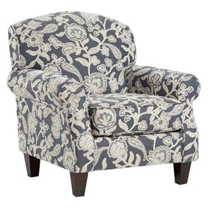 Fusion Awesome Farmhouse Indigo Accent Chair With Reversible Cushion And Stain-resistant Fabric For Durability Indigo,White Ws,100% Polypropylene 532 Sophie Indigo Accent Chair