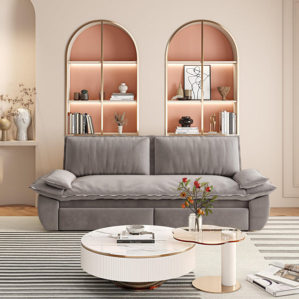 English Elm 73.2" Queen Pull Out Sofa Bed – Stylish 3-In-1 Convertible Velvet Loveseat For Ultimate Comfort! W1885S00229