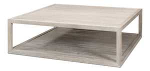 Sarreid Camden Bungalow Cocktail Table - Stylish Grey Thorne Pine Finish For Modern Living Room Decor Grey  53300