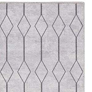 Homeroots 10' Runner Cream Geometric Power Loom Washable Runner Rug  Cotton Blend 533003