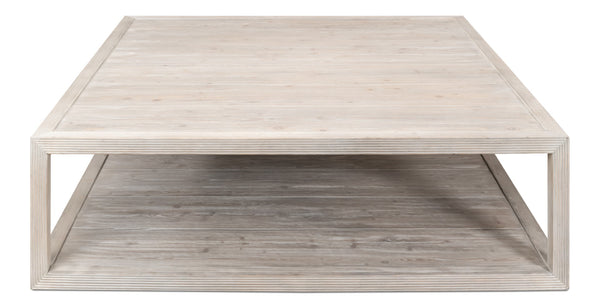 Sarreid Camden Bungalow Cocktail Table - Stylish Grey Thorne Pine Finish For Modern Living Room Decor Grey  53300