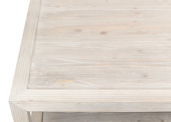 Sarreid Camden Bungalow Cocktail Table - Stylish Grey Thorne Pine Finish For Modern Living Room Decor Grey  53300