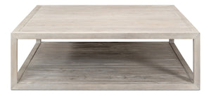 Sarreid Camden Bungalow Cocktail Table - Stylish Grey Thorne Pine Finish For Modern Living Room Decor Grey  53300