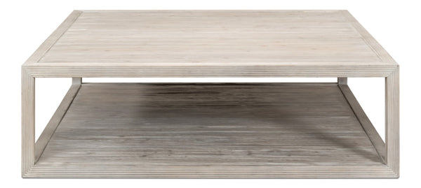 Sarreid Camden Bungalow Cocktail Table - Stylish Grey Thorne Pine Finish For Modern Living Room Decor Grey  53300
