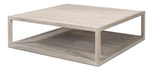 Sarreid Camden Bungalow Cocktail Table - Stylish Grey Thorne Pine Finish For Modern Living Room Decor Grey  53300