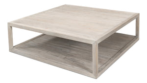Sarreid Camden Bungalow Cocktail Table - Stylish Grey Thorne Pine Finish For Modern Living Room Decor Grey  53300