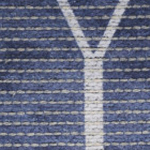 HomeRoots 5' Blue and Ivory Geometric Area Rug - Modern Power Loomed Design, Durable & Easy Care for Your Home 5' X 8' 533011