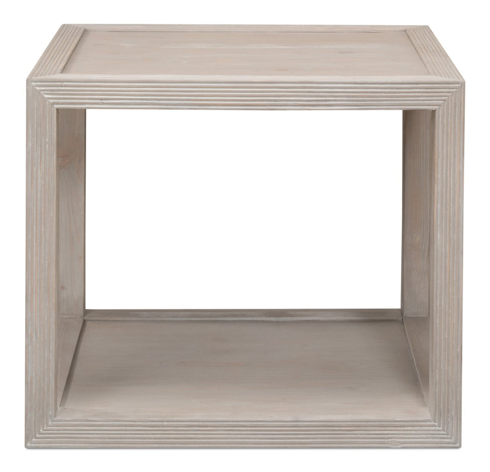 Sarreid Camden Side Table - Stylish Grey Thorne Finish, Durable Pine Design For Modern Living Spaces Grey  53301