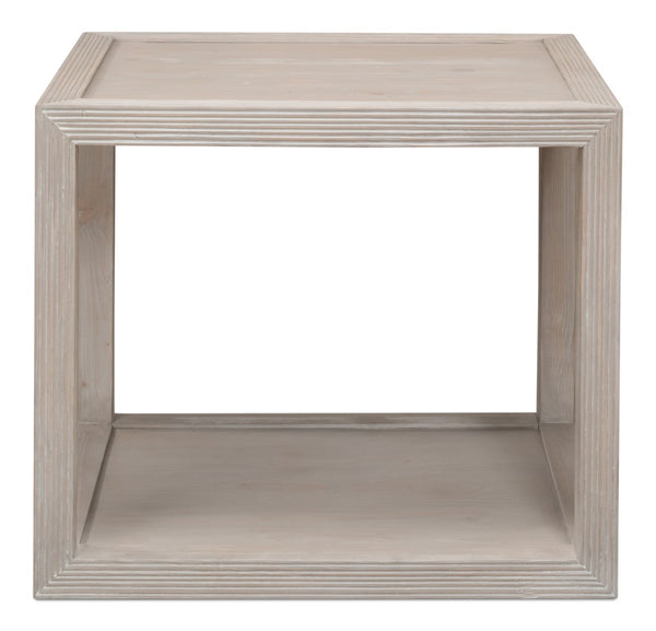 Sarreid Camden Side Table - Stylish Grey Thorne Finish, Durable Pine Design For Modern Living Spaces Grey  53301