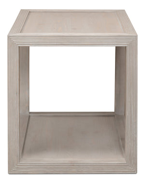 Sarreid Camden Side Table - Stylish Grey Thorne Finish, Durable Pine Design For Modern Living Spaces Grey  53301