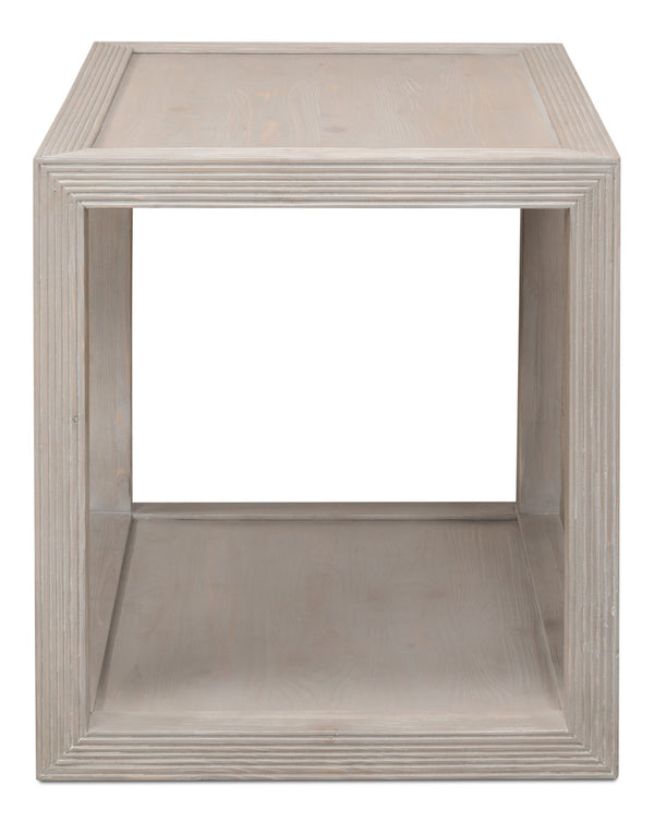 Sarreid Camden Side Table - Stylish Grey Thorne Finish, Durable Pine Design For Modern Living Spaces Grey  53301