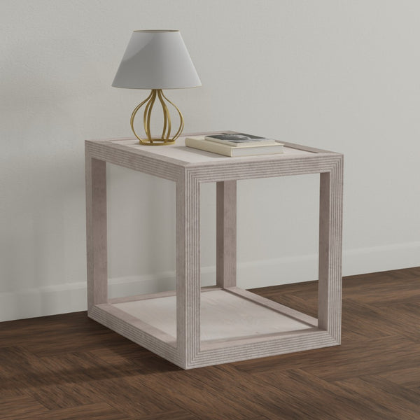 Sarreid Camden Side Table - Stylish Grey Thorne Finish, Durable Pine Design For Modern Living Spaces Grey  53301