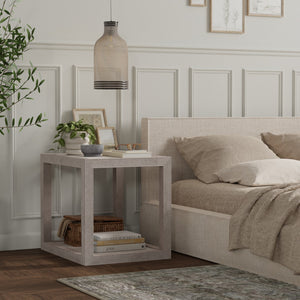 Sarreid Camden Side Table - Stylish Grey Thorne Finish, Durable Pine Design For Modern Living Spaces Grey  53301