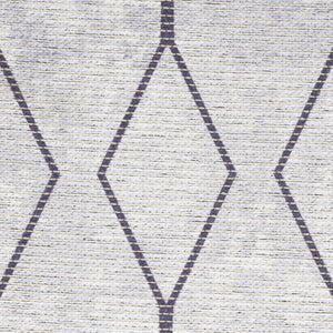 Homeroots 8' X 10' Ivory And Gray Geometric Power Loom Washable Area Rug  Cotton Blend 533041