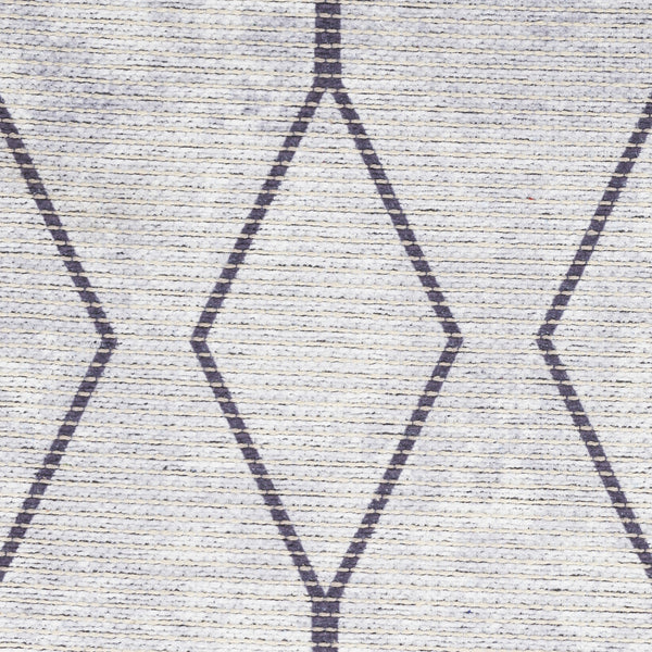 Homeroots 8' X 10' Ivory And Gray Geometric Power Loom Washable Area Rug  Cotton Blend 533041