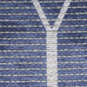 HomeRoots 5' Blue and Ivory Geometric Area Rug - Modern Power Loomed Design, Durable & Easy Care for Your Home 8' X 10' 533045