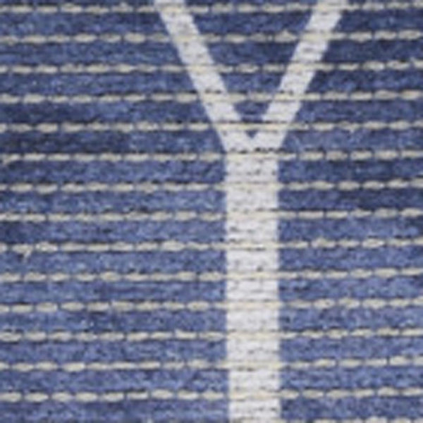HomeRoots 5' Blue and Ivory Geometric Area Rug - Modern Power Loomed Design, Durable & Easy Care for Your Home 8' X 10' 533045