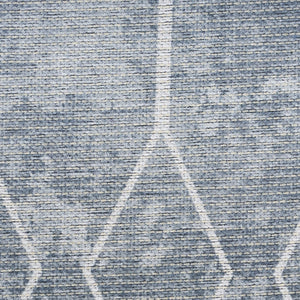 HomeRoots 9' Contemporary Blue and Gray Geometric Power Loom Area Rug - Stylish, Machine Washable, Easy Care 9' X 12' 533051