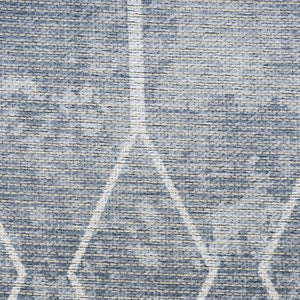 HomeRoots 9' Contemporary Blue and Gray Geometric Power Loom Area Rug - Stylish, Machine Washable, Easy Care 9' X 12' 533051