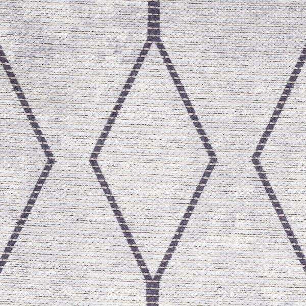 HomeRoots 9' Ivory and Gray Geometric Power Loomed Area Rug - Modern, Washable Design for Any Room Decor 9' X 12' 533053