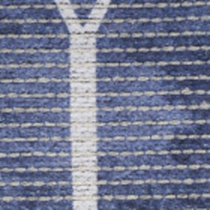 HomeRoots 5' Blue and Ivory Geometric Area Rug - Modern Power Loomed Design, Durable & Easy Care for Your Home 9' X 12' 533057