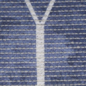 HomeRoots 5' Blue and Ivory Geometric Area Rug - Modern Power Loomed Design, Durable & Easy Care for Your Home 9' X 12' 533057