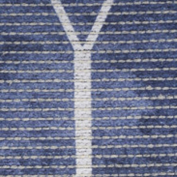 HomeRoots 5' Blue and Ivory Geometric Area Rug - Modern Power Loomed Design, Durable & Easy Care for Your Home 9' X 12' 533057