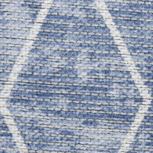 HomeRoots 9' Modern Geometric Blue and Beige Area Rug - Durable, Machine Washable for Easy Care and Style 9' X 12' 533059