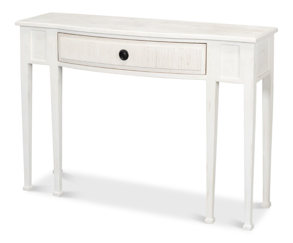 Sarreid Madora Console Table In Bungalow White - Elegant Beechwood Design For Chic Home Décor Spaces White  53308-b