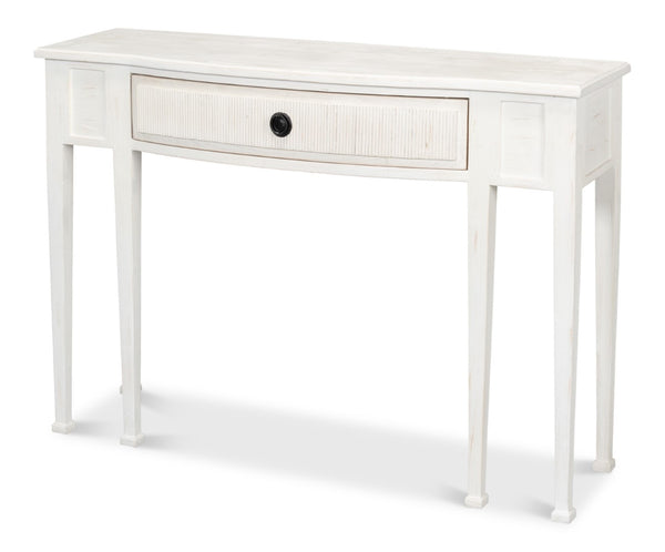 Sarreid Madora Console Table In Bungalow White - Elegant Beechwood Design For Chic Home Décor Spaces White  53308-b