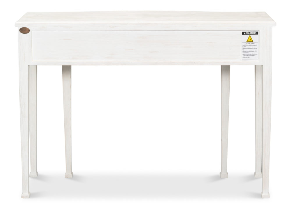 Sarreid Madora Console Table In Bungalow White - Elegant Beechwood Design For Chic Home Décor Spaces White  53308-b