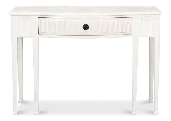 Sarreid Madora Console Table In Bungalow White - Elegant Beechwood Design For Chic Home Décor Spaces White  53308-b
