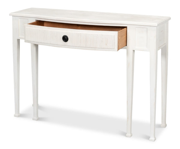 Sarreid Madora Console Table In Bungalow White - Elegant Beechwood Design For Chic Home Décor Spaces White  53308-b