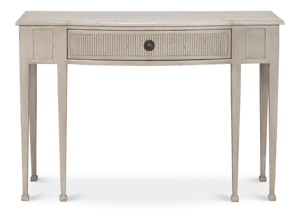 Sarreid Madora Stylish Bungalow Console Table In Elegant Grey Finish, Premium Beechwood Design For Chic Spaces Grey  53308