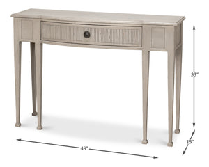 Sarreid Madora Stylish Bungalow Console Table In Elegant Grey Finish, Premium Beechwood Design For Chic Spaces Grey  53308