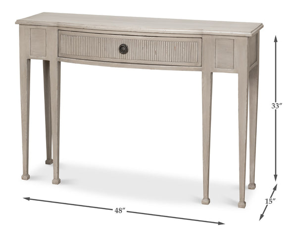Sarreid Madora Stylish Bungalow Console Table In Elegant Grey Finish, Premium Beechwood Design For Chic Spaces Grey  53308