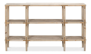 Sarreid Grange Elegant Beechwood Console In Grey Thorne Finish – Stylish Storage For Any Space Grey  53309