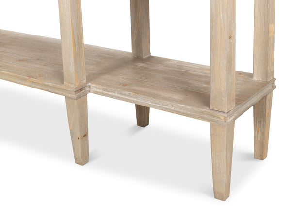 Sarreid Grange Elegant Beechwood Console In Grey Thorne Finish – Stylish Storage For Any Space Grey  53309