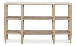 Sarreid Grange Elegant Beechwood Console In Grey Thorne Finish – Stylish Storage For Any Space Grey  53309