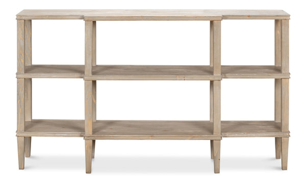 Sarreid Grange Elegant Beechwood Console In Grey Thorne Finish – Stylish Storage For Any Space Grey  53309