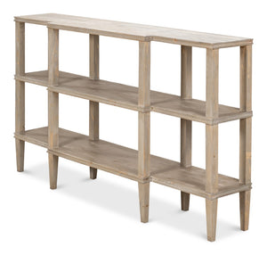 Sarreid Grange Elegant Beechwood Console In Grey Thorne Finish – Stylish Storage For Any Space Grey  53309