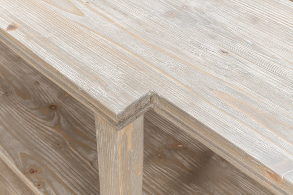 Sarreid Grange Elegant Beechwood Console In Grey Thorne Finish – Stylish Storage For Any Space Grey  53309